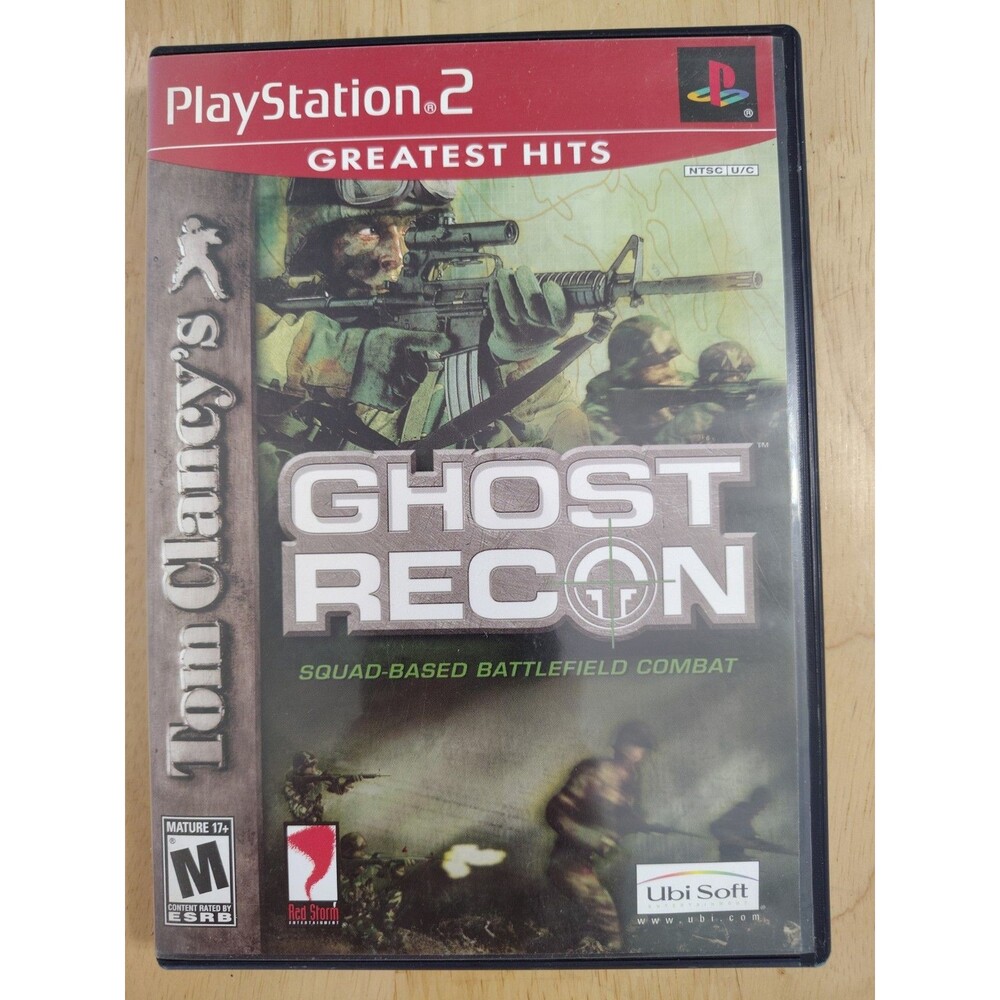 Tom Clancy's Ghost Recon (Sony PlayStation 2, 2002) PS2 Game w/ Manual & Box
